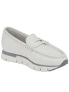 Women's Leather Loafers White - SANTONI - BALAAN 4