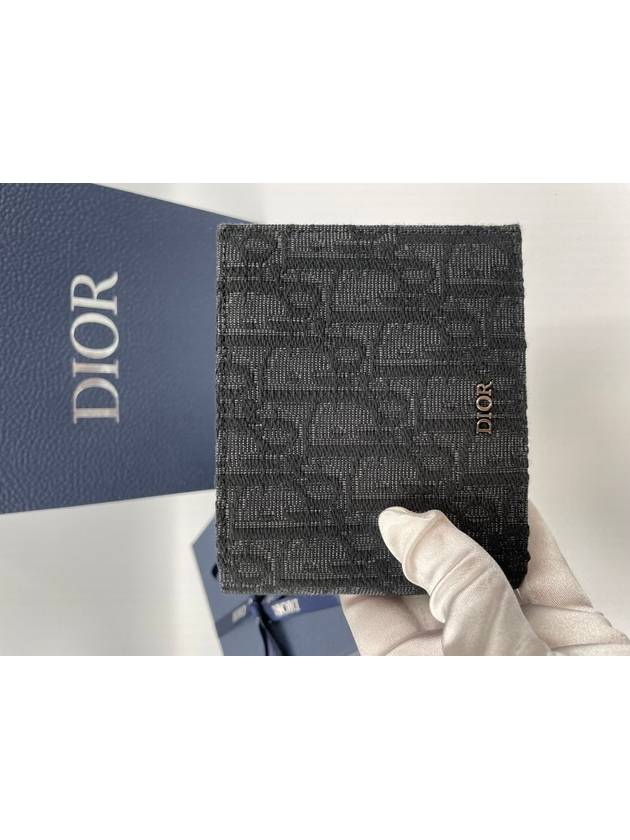 Oblique jacquard men s wallet black 2OBBH027YSE - DIOR - BALAAN 3