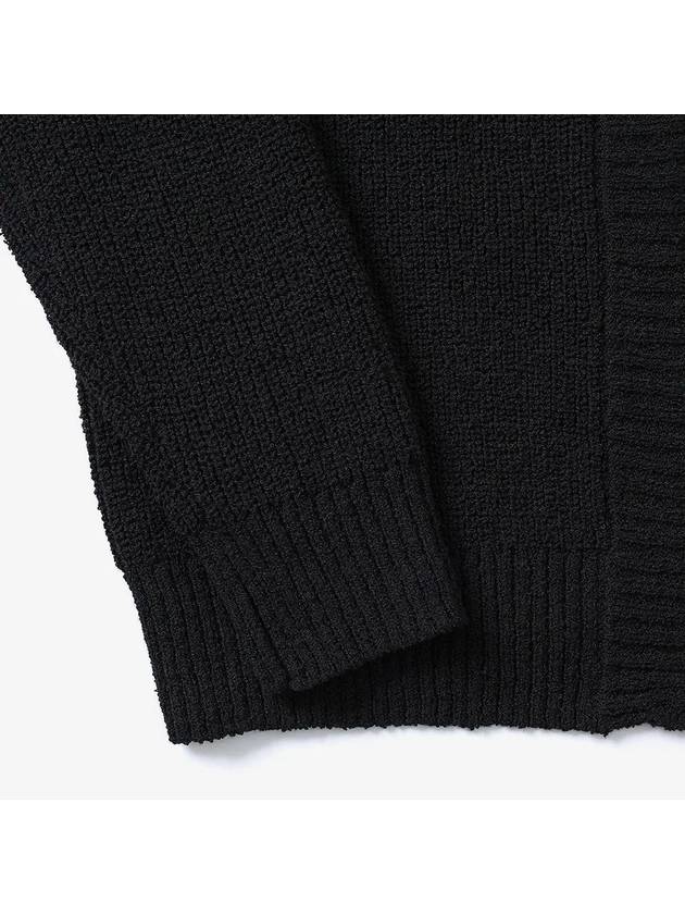 Boucle Zip-Up Cardigan Black - NOIRER - BALAAN 6