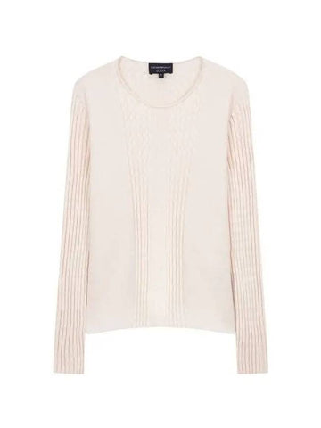 Women s ribbed tissue point knit light beige 271522 - EMPORIO ARMANI - BALAAN 1