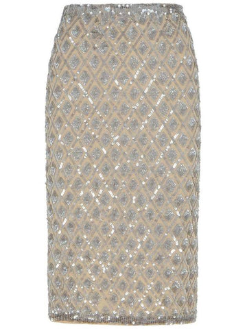 P.A.R.O.S.H. Beige Polyamide Blend Skirt - P.A.R.O.S.H. - BALAAN 1