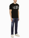 Men's Icon Logo Short Sleeve T-Shirt Black - DSQUARED2 - BALAAN 3