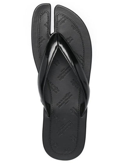 Tabi Leather Flip Flops Black - MAISON MARGIELA - BALAAN 2