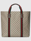 GG Tender Medium Tote Bag Beige Ebony Supreme Tender - GUCCI - BALAAN 2