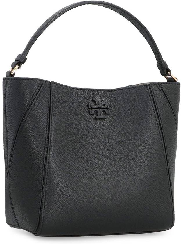 Mcgraw Logo Small Bucket Bag Black - TORY BURCH - BALAAN 4