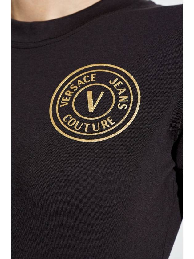 Versace Jeans Couture T-shirt With Logo, Women's, Black - VERSACE - BALAAN 5