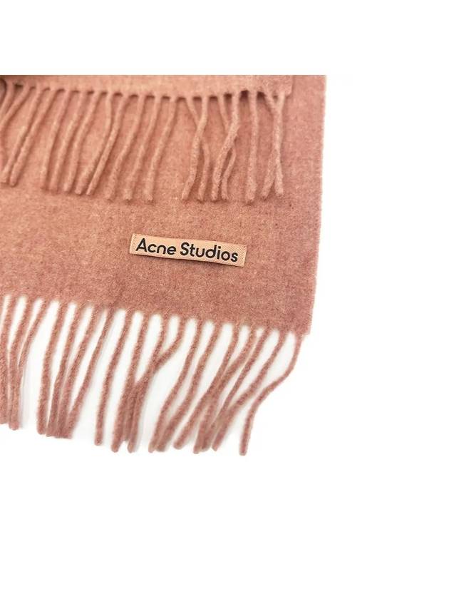 Wool Fringe Scarf Rose Melange - ACNE STUDIOS - BALAAN 4