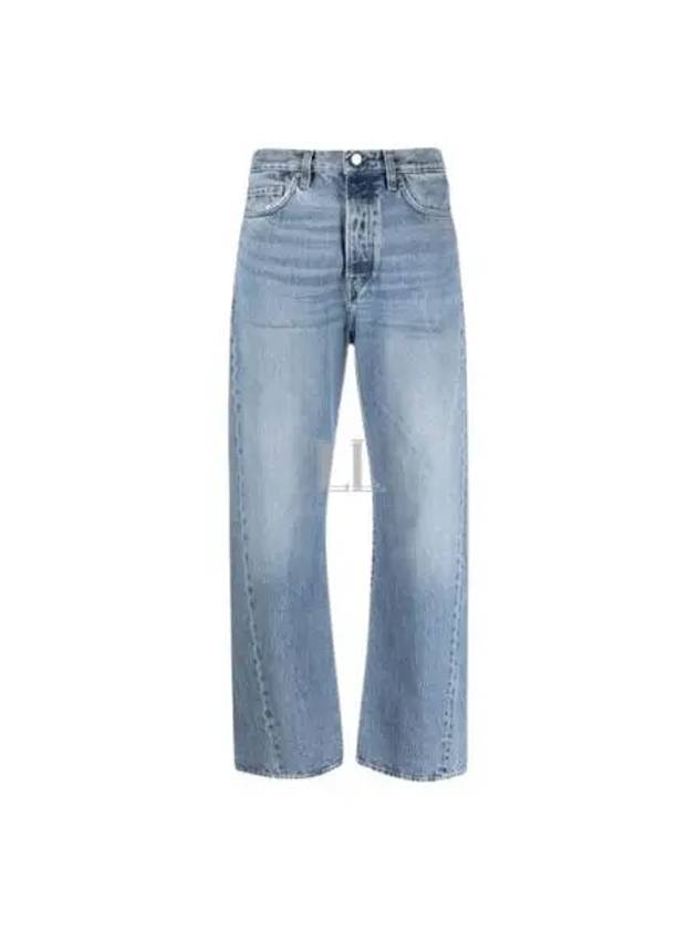 Women's Twisted Seam Denim Straight Jeans Blue - TOTEME - BALAAN 2