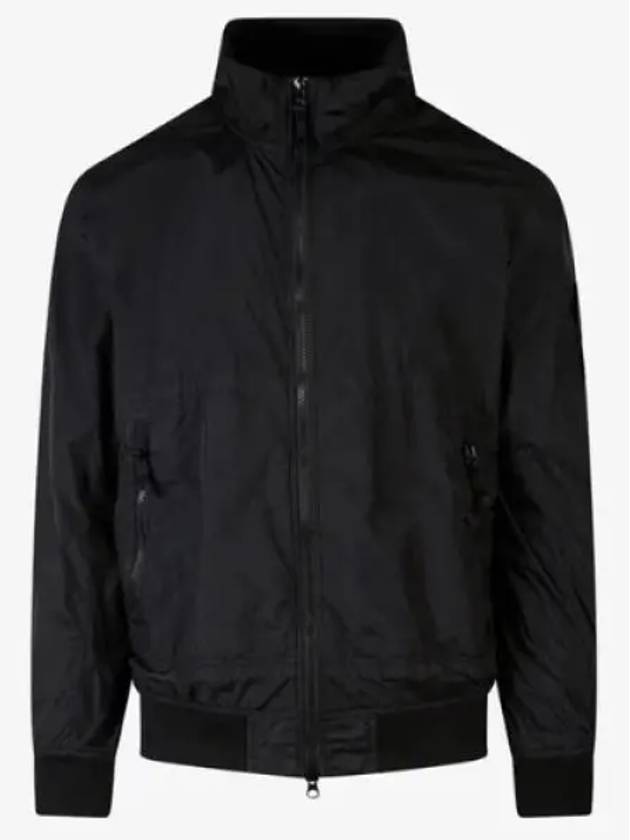 Garment Dyed Crinkle Reps Nylon Zip-up Jacket Black - STONE ISLAND - BALAAN 2