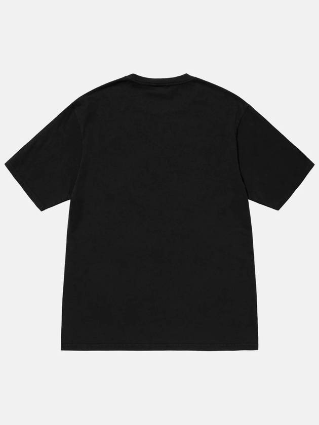 Beach Roots Pigment Dyed Cotton Short Sleeve T-Shirt Black - STUSSY - BALAAN 3