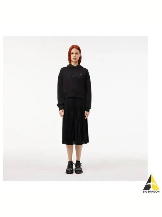 Women s pique like long pleated skirt black - LACOSTE - BALAAN 1