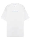 Men's Micrographic Print Short Sleeve T-Shirt White - STONE ISLAND - BALAAN 2