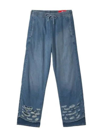 Relaxed Pants Blue - DIESEL - BALAAN 1