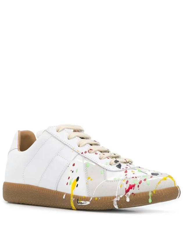 Replica Paint Drop Low Top Sneakers Grey - MAISON MARGIELA - BALAAN 3