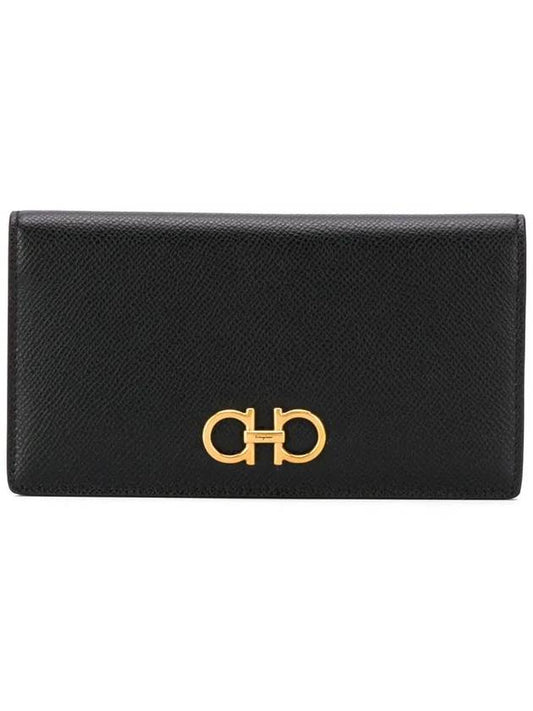 Gancini Continental Long Wallet Black - SALVATORE FERRAGAMO - BALAAN 2