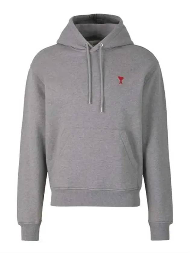 Heart Small Logo Hoodie Grey - AMI - BALAAN 2