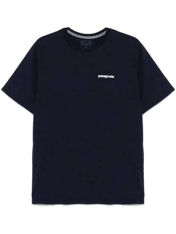 P 6 Logo Responsibili Short Sleeve T-Shirt Navy - PATAGONIA - BALAAN 1