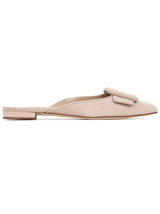 Women's Maysail Suede Flat Mule Nude - MANOLO BLAHNIK - BALAAN 2