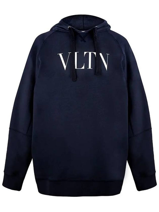VLTN logo hood navy - VALENTINO - BALAAN.