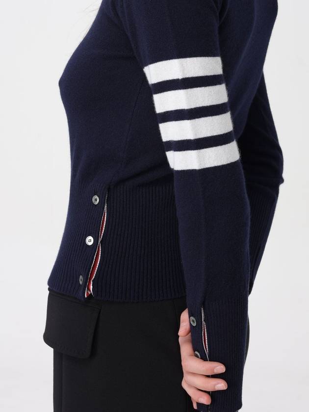 Women's 4 Bar Classic Cashmere Pullover Knit Top Navy - THOM BROWNE - BALAAN 5