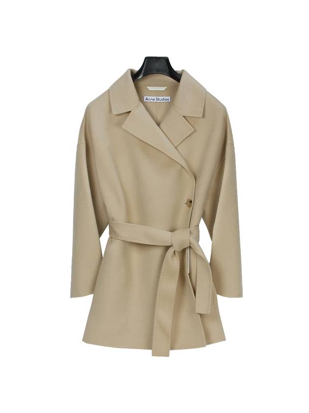 Belt Wool Single Coat Beige - ACNE STUDIOS - BALAAN 1