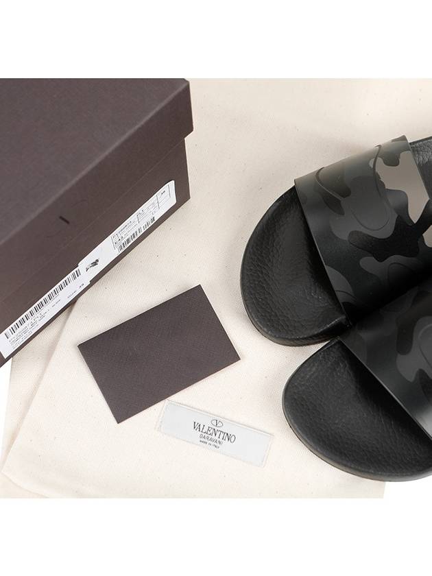 Camouflage Slippers Black - VALENTINO - BALAAN 9