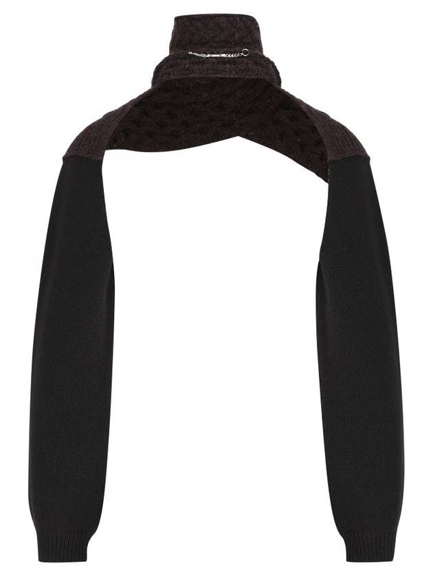 Long Sleeve Wool Turtleneck Dark Purple - FENDI - BALAAN 3