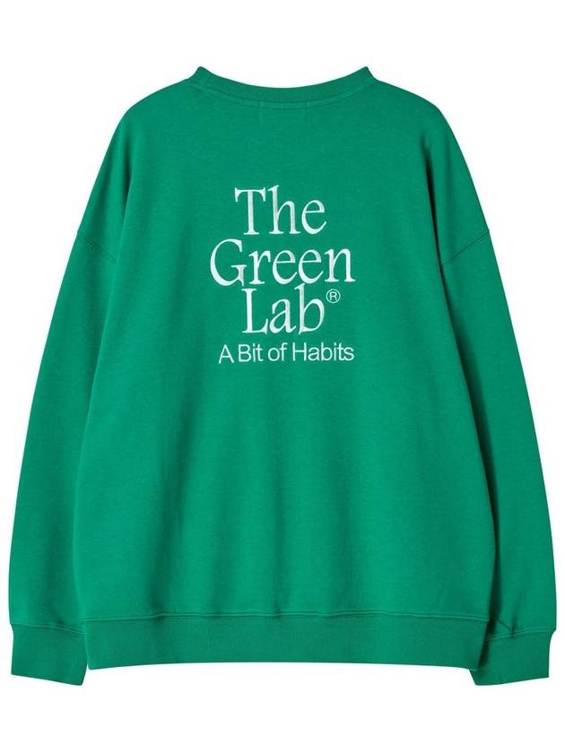 Essential Embroidery Swweatshirts Green - THE GREEN LAB - BALAAN 3