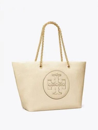 Ella crinkle patent chain women s tote bag shoulder oatmeal domestic product - TORY BURCH - BALAAN 1