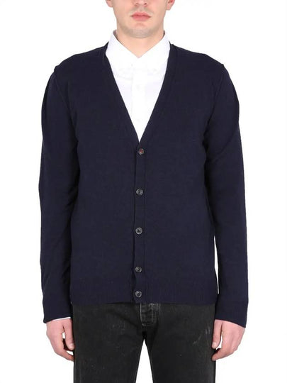 Cashmere Back Stitch Cardigan Navy - MAISON MARGIELA - BALAAN 2