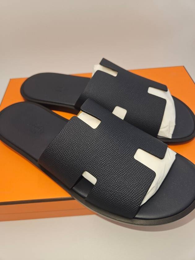 Izmir Leather Slippers Marine Brown - HERMES - BALAAN 8