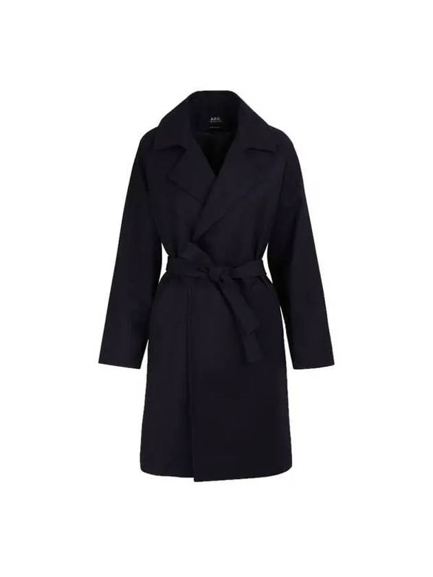 Double Breast Belt Single Coat Navy - A.P.C. - BALAAN 2