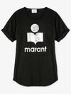 Women's Etoile Coldy Black Short Sleeve T-Shirt TS0004FA A1N10E 01BK - ISABEL MARANT - BALAAN 2