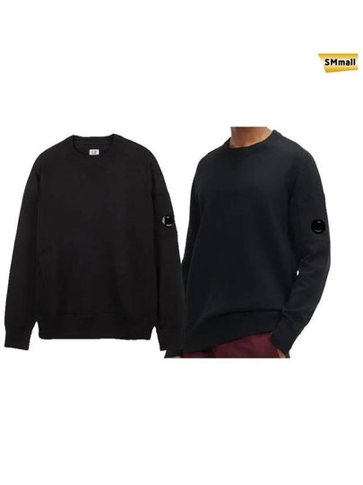 Men's Lens Wappen Crew Neck Sweatshirt Black - CP COMPANY - BALAAN 2