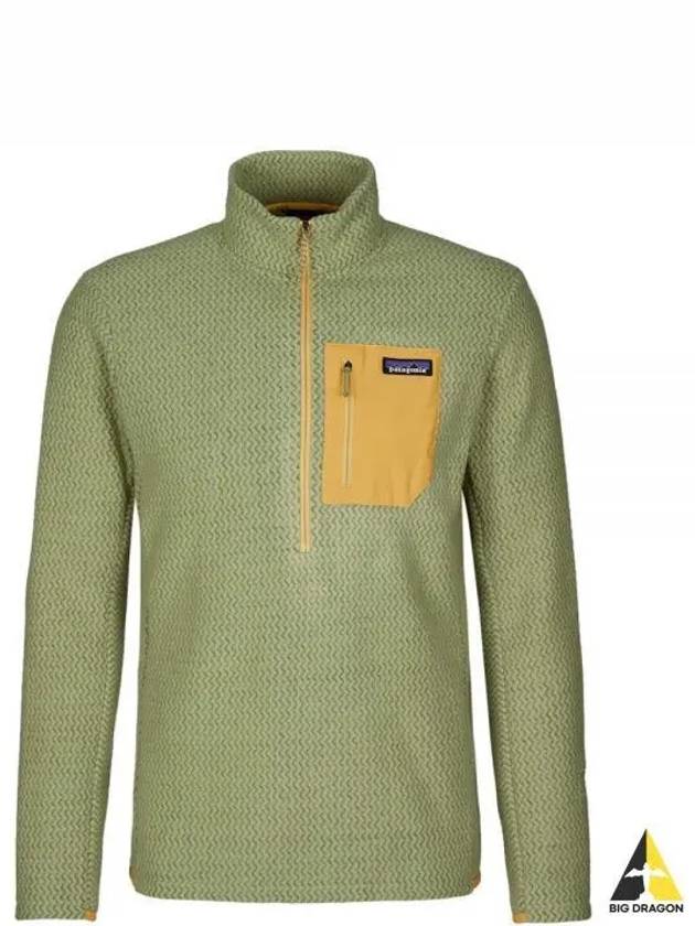 Men's R1 Air Zip-Neck Long Sleeve T-shirt Buckhorn Green - PATAGONIA - BALAAN 2