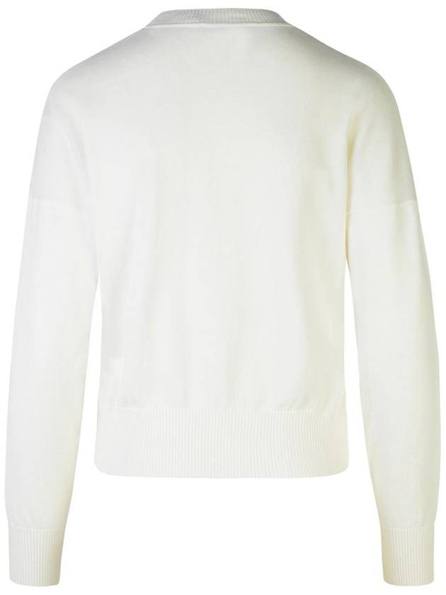 Moschino Jeans White Cotton Sweater - MOSCHINO - BALAAN 3