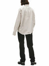 Back Logo Overfit Long Sleeve Shirt Grey - BALENCIAGA - BALAAN 4