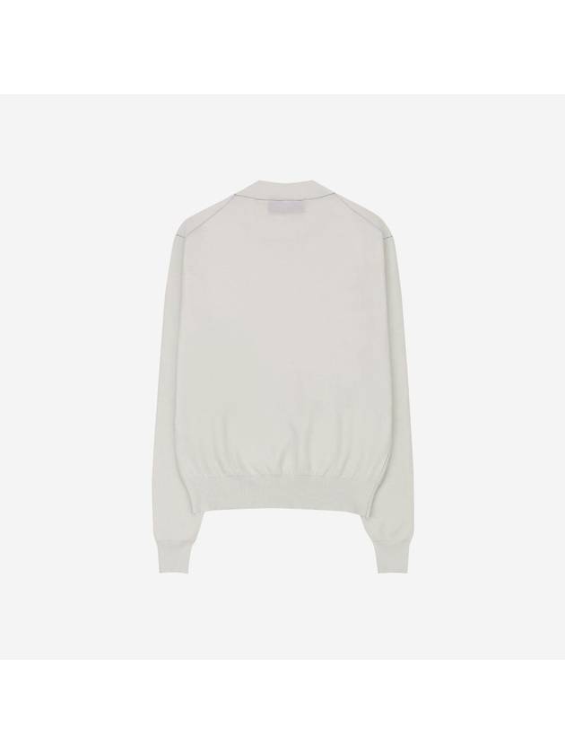 Logo Cashmere Blend Knit Top White - FENDI - BALAAN 3