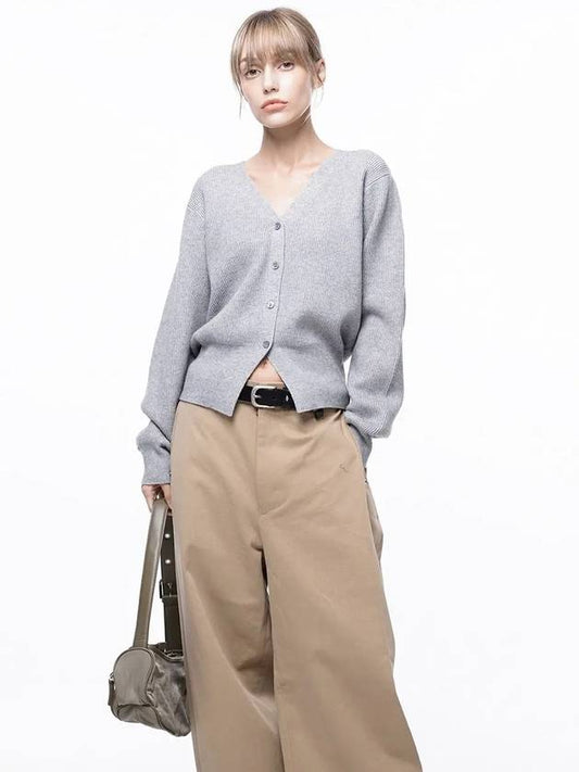 Four Woman Women s Soft Crop Knit Cardigan Melange W243TP04ML - CHANCE'S NOI - BALAAN 1