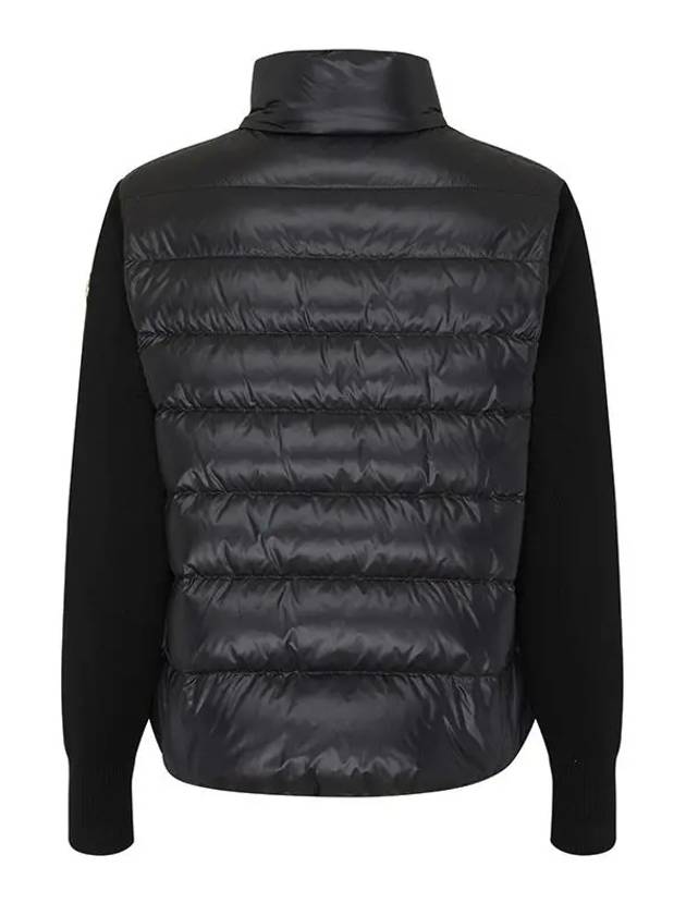 Women's Padded Wool Cardigan Black - MONCLER - BALAAN 3