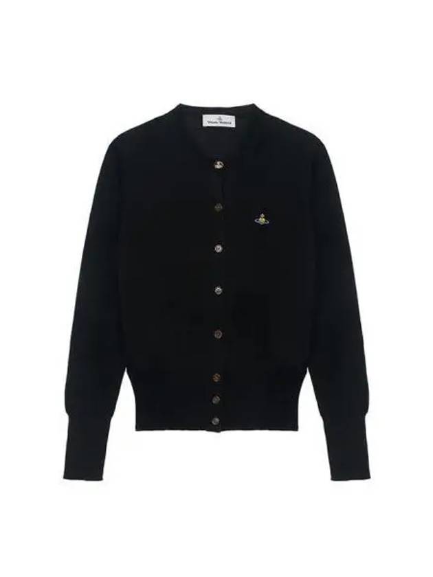 Women s Bea B logo embroidery cardigan black 1803002 PY001B - VIVIENNE WESTWOOD - BALAAN 1