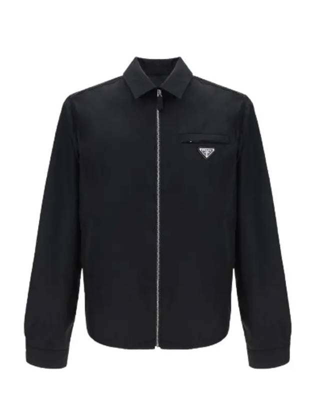 Re-Nylon Zip Up Gabardine Blouson Jacket Black - PRADA - BALAAN 3