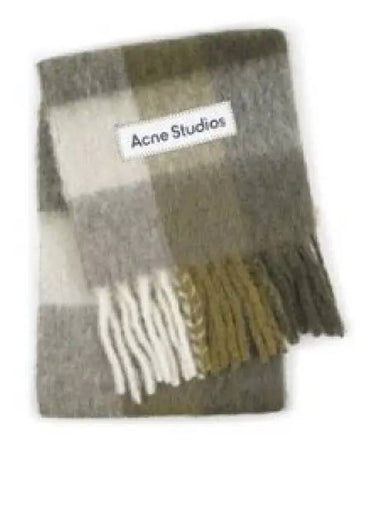 Mohair Checked Scarf CA0084 DID 1326761 - ACNE STUDIOS - BALAAN 1