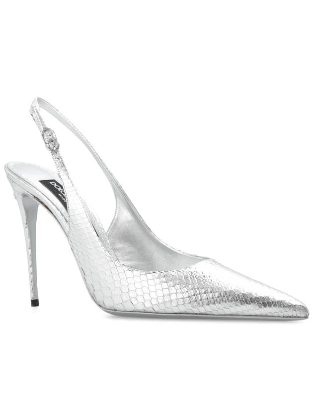 Dolce & Gabbana Leather Pumps, Women's, Silver - DOLCE&GABBANA - BALAAN 4