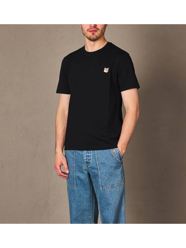 Fox Head Patch Classic Short Sleeve T-Shirt Black - MAISON KITSUNE - BALAAN 4