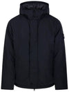 Techno Fabric Hooded Jacket Black - STONE ISLAND - BALAAN 2