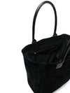 Isabel Marant Etoile Yenki Logo Suede Small Tote Bag Black PM0002FA A1C14M 01BK STK - ISABEL MARANT ETOILE - BALAAN 4