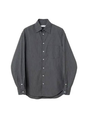 Milo Archive Striped Regular Fit Shirt Charcoal - MILLO ARCHIVE - BALAAN 1