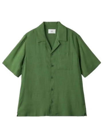 camp collar shirt evergreen - AMI - BALAAN 1