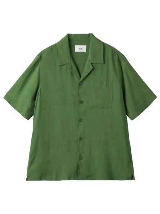 camp collar shirt evergreen - AMI - BALAAN 1